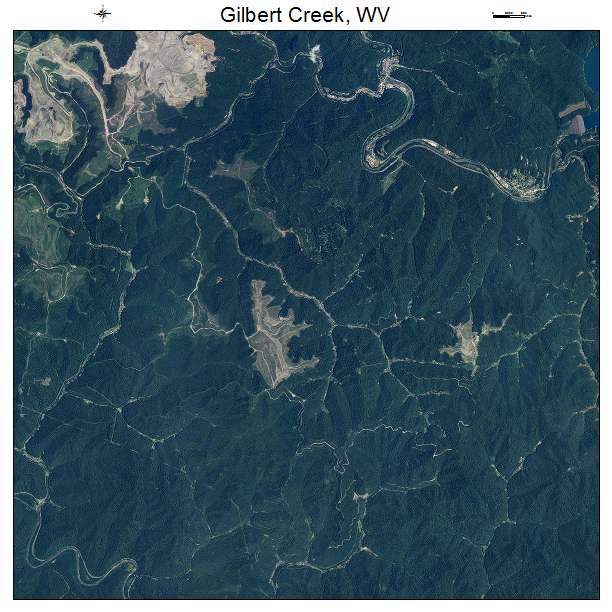 Gilbert Creek, WV air photo map