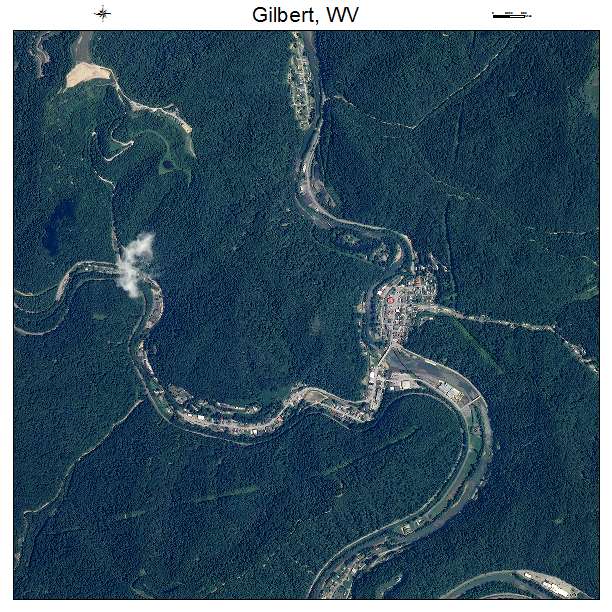 Gilbert, WV air photo map