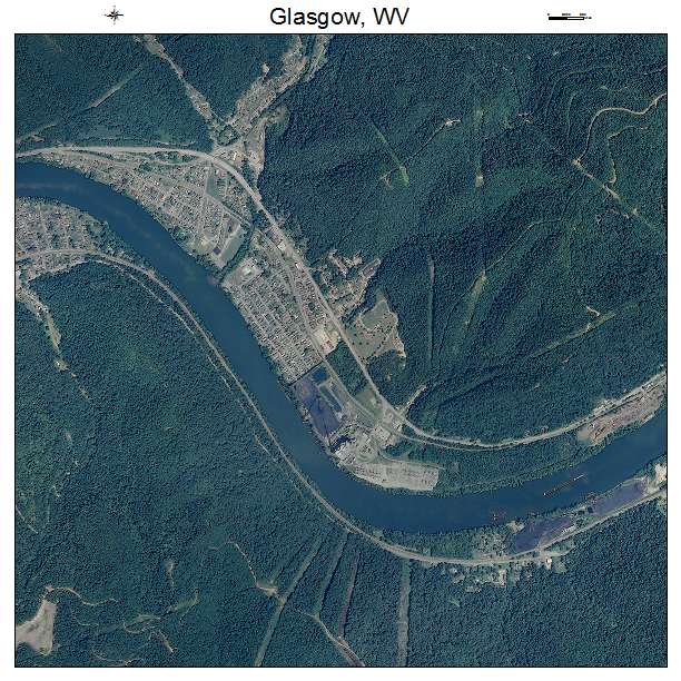 Glasgow, WV air photo map