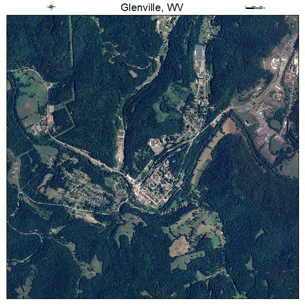 Glenville, WV air photo map