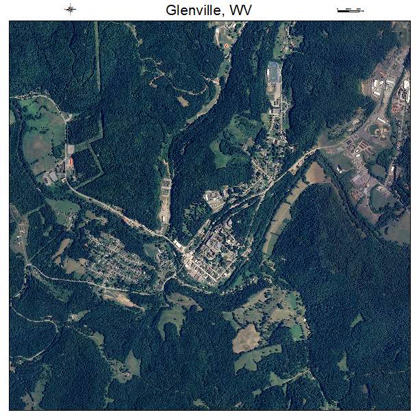 Aerial Photography Map of Glenville, WV West Virginia