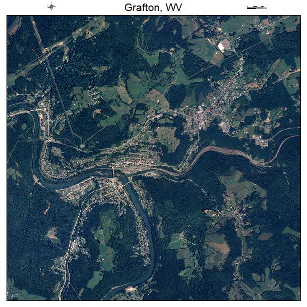 Grafton, WV air photo map