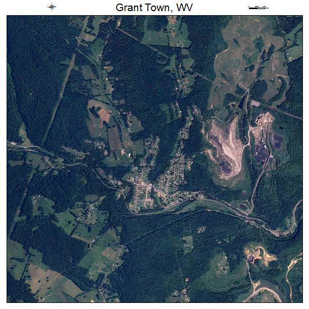 Grant Town, WV air photo map