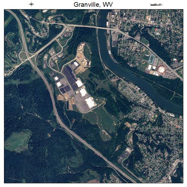 Granville, WV air photo map