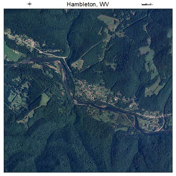 Hambleton, WV air photo map