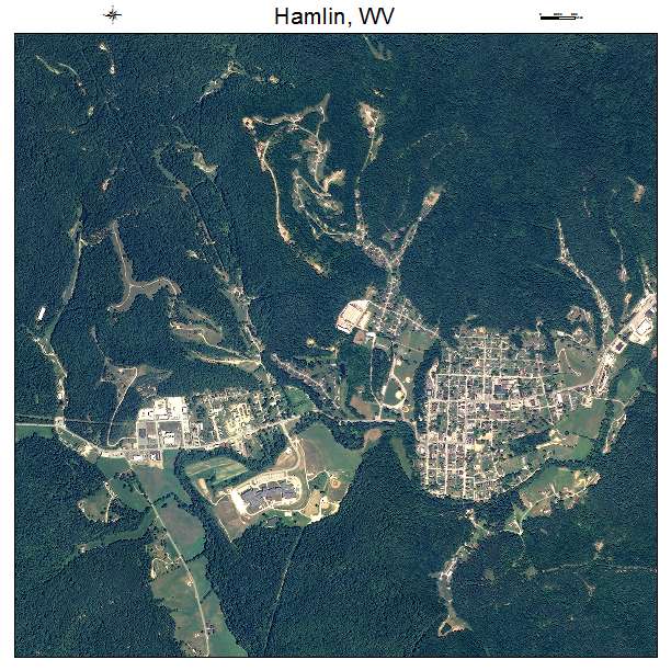 Hamlin, WV air photo map
