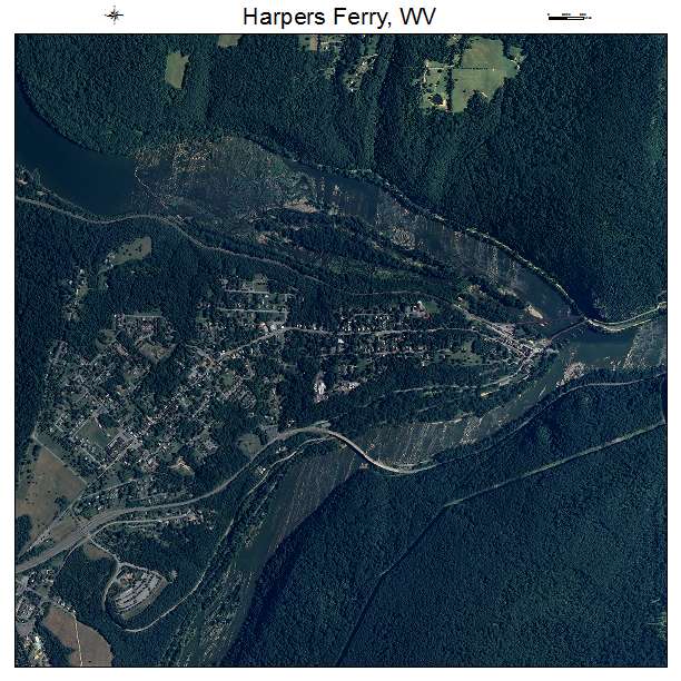 Harpers Ferry, WV air photo map