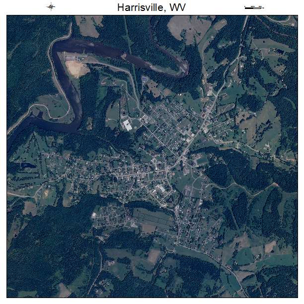 Harrisville, WV air photo map