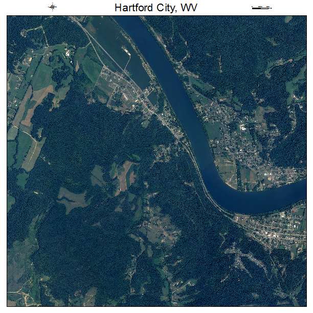 Hartford City, WV air photo map