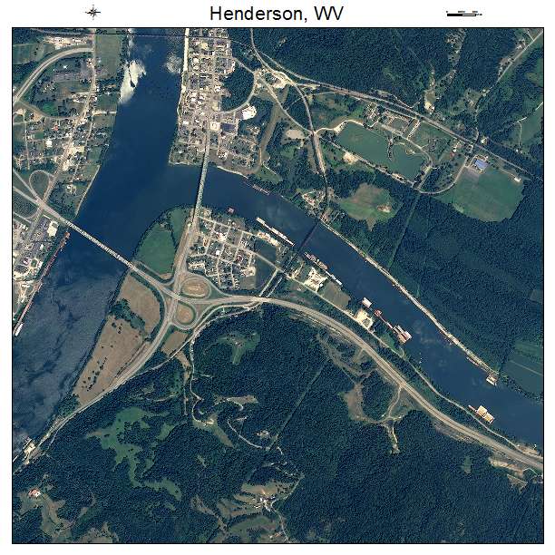 Henderson, WV air photo map