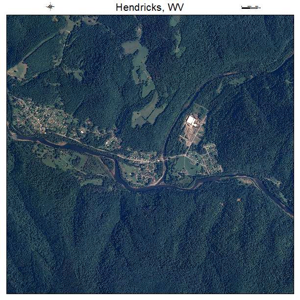 Hendricks, WV air photo map
