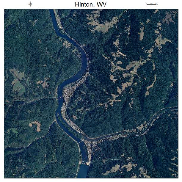 Hinton, WV air photo map