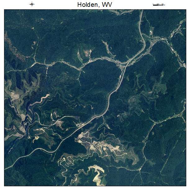 Holden, WV air photo map
