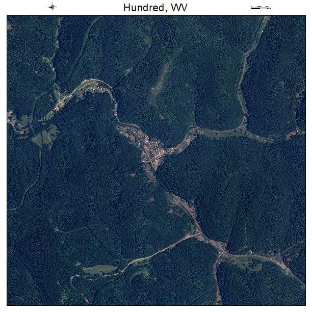 Hundred, WV air photo map