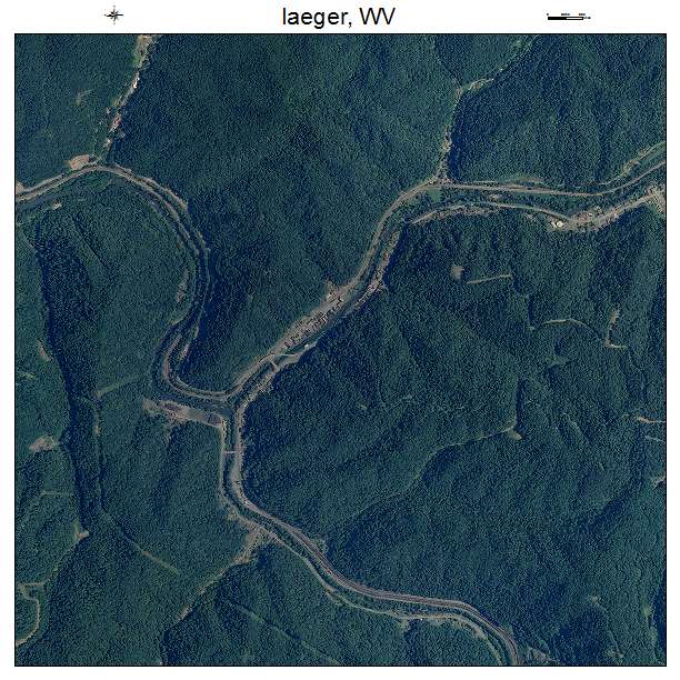 Iaeger, WV air photo map