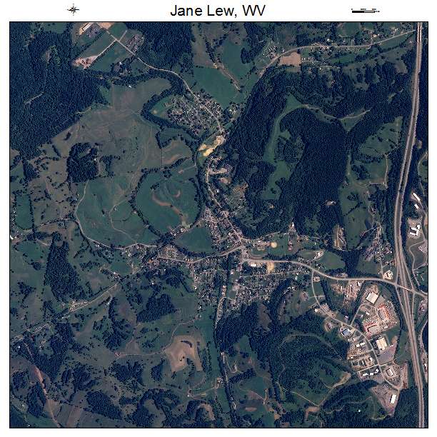 Jane Lew, WV air photo map