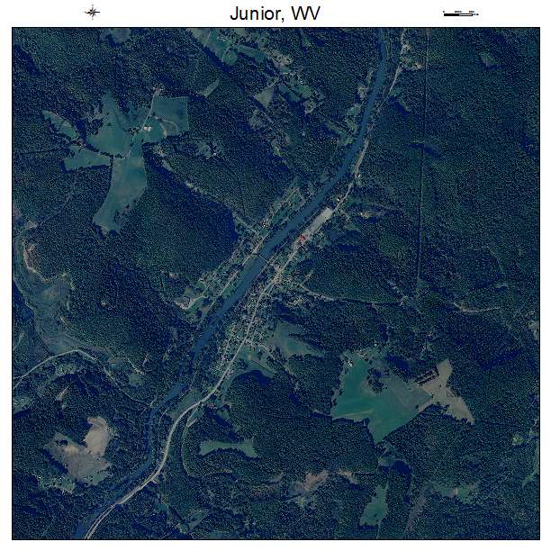 Junior, WV air photo map