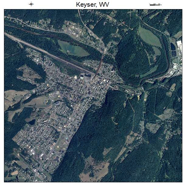 Keyser, WV air photo map