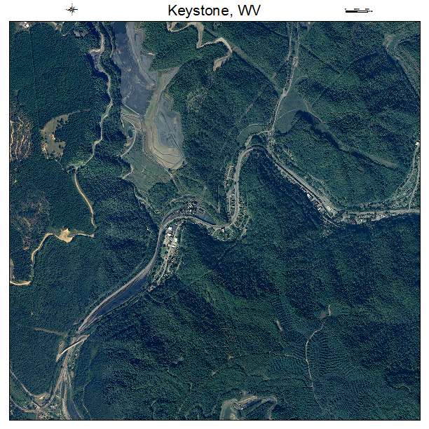 Keystone, WV air photo map
