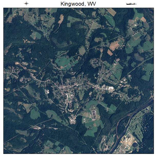 Kingwood, WV air photo map