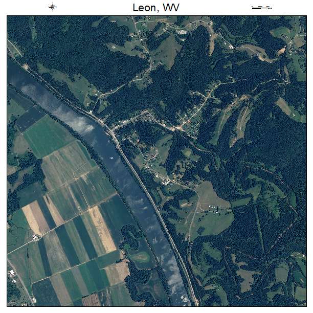 Leon, WV air photo map
