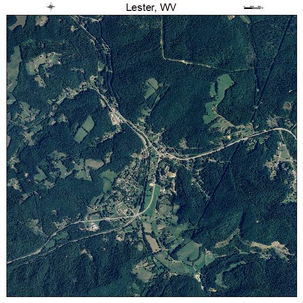 Lester, WV air photo map