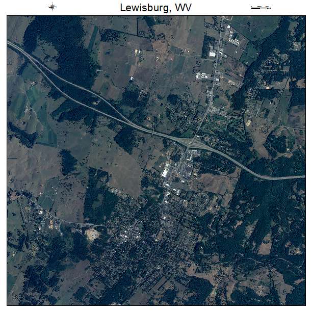 Lewisburg, WV air photo map