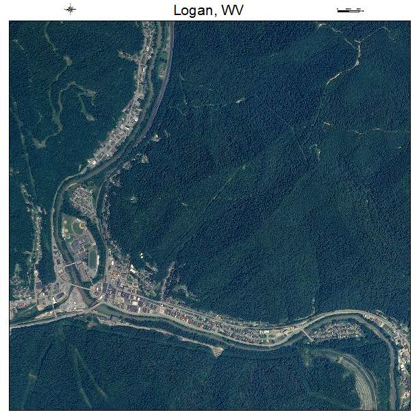 Logan, WV air photo map