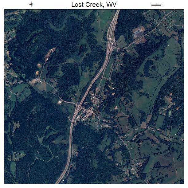 Lost Creek, WV air photo map