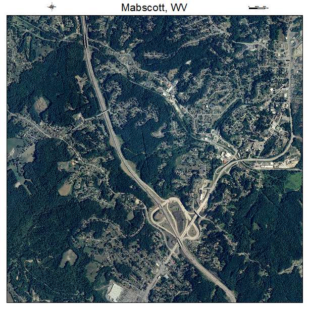 Mabscott, WV air photo map