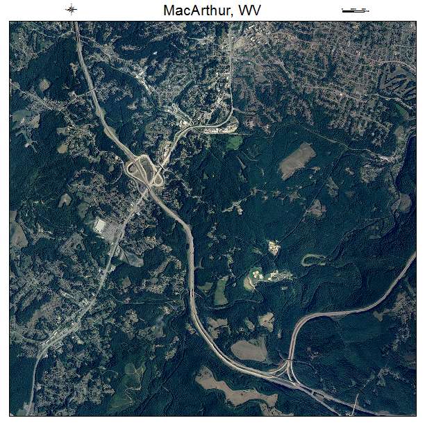 MacArthur, WV air photo map