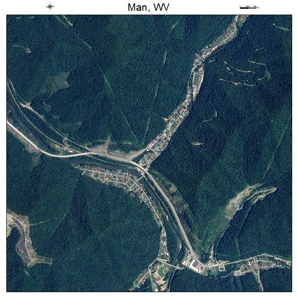 Man, WV air photo map