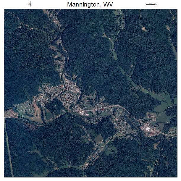 Mannington, WV air photo map