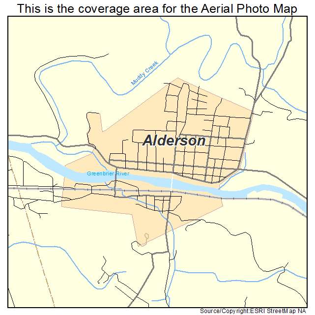 Alderson, WV location map 