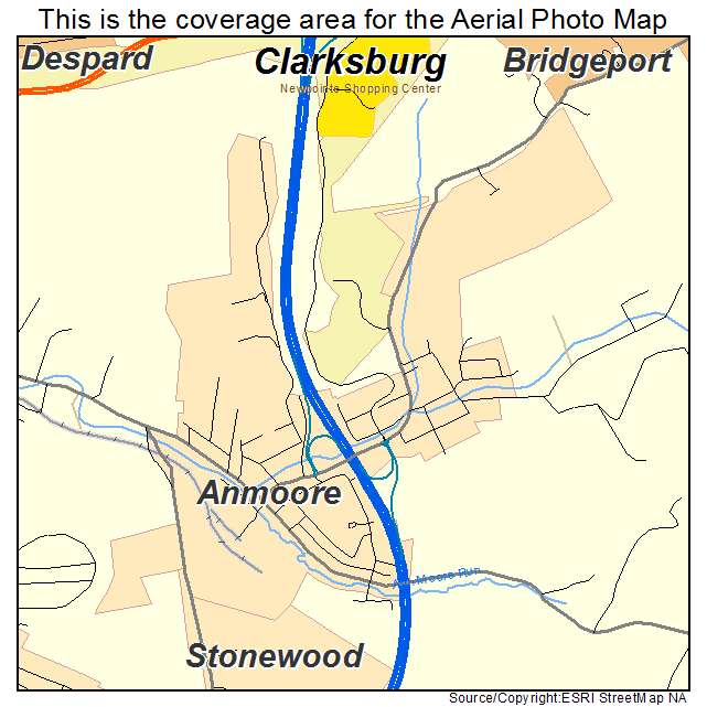 Anmoore, WV location map 