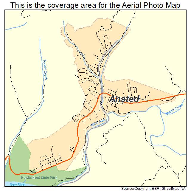 Ansted, WV location map 