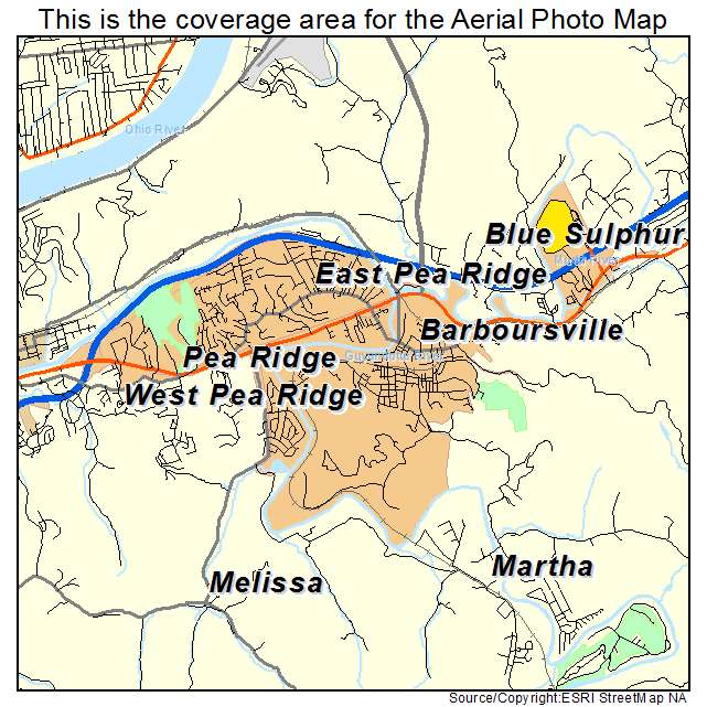 Barboursville, WV location map 