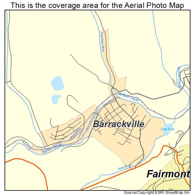 Barrackville, WV location map 