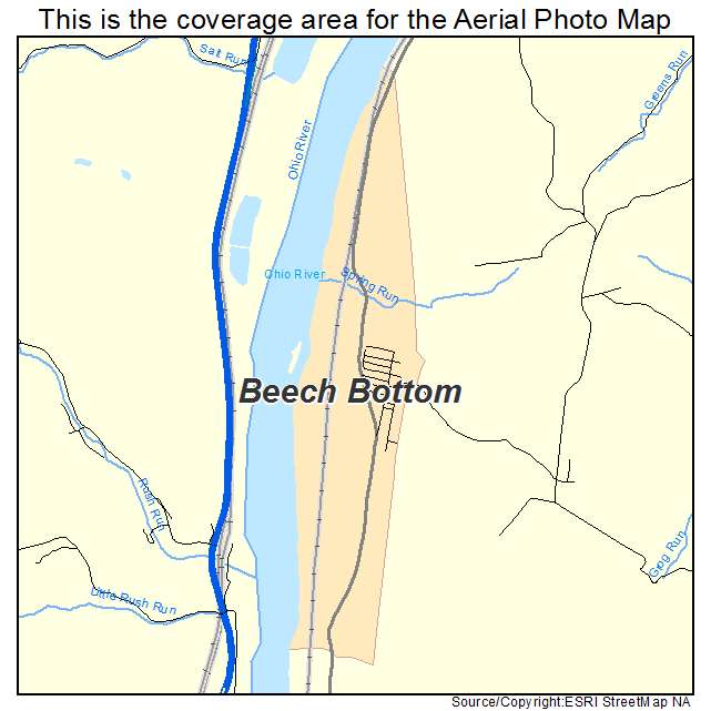 Beech Bottom, WV location map 