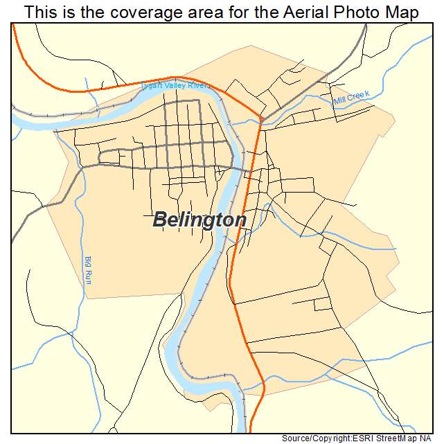 Belington, WV location map 