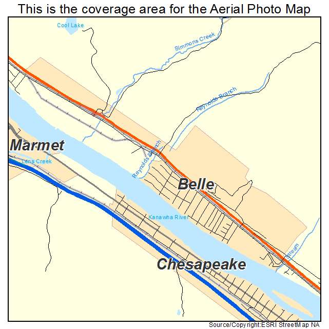 Belle, WV location map 