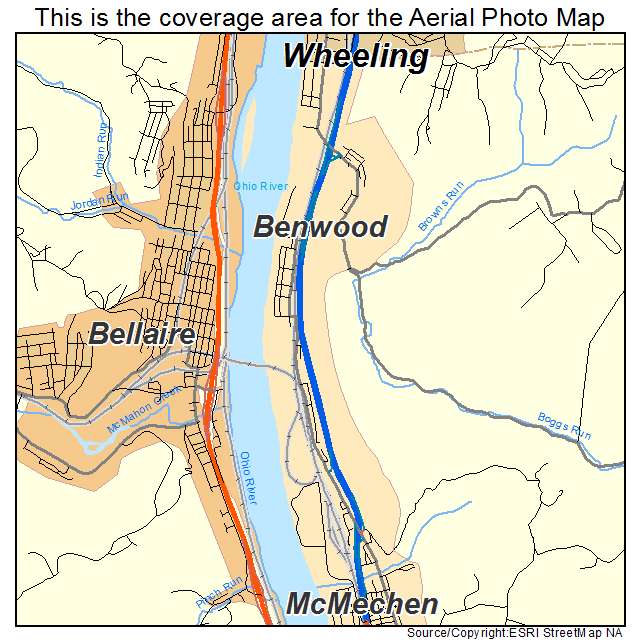 Benwood, WV location map 
