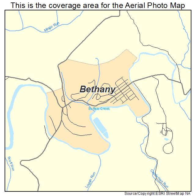Bethany, WV location map 