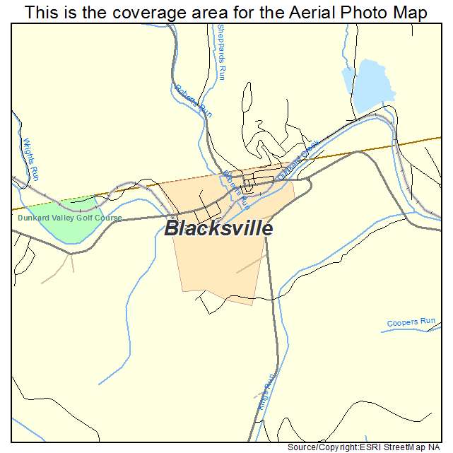 Blacksville, WV location map 