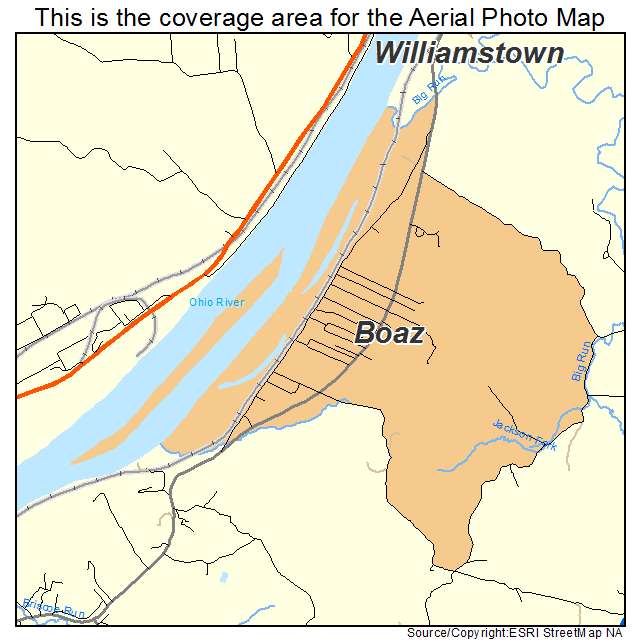 Boaz, WV location map 