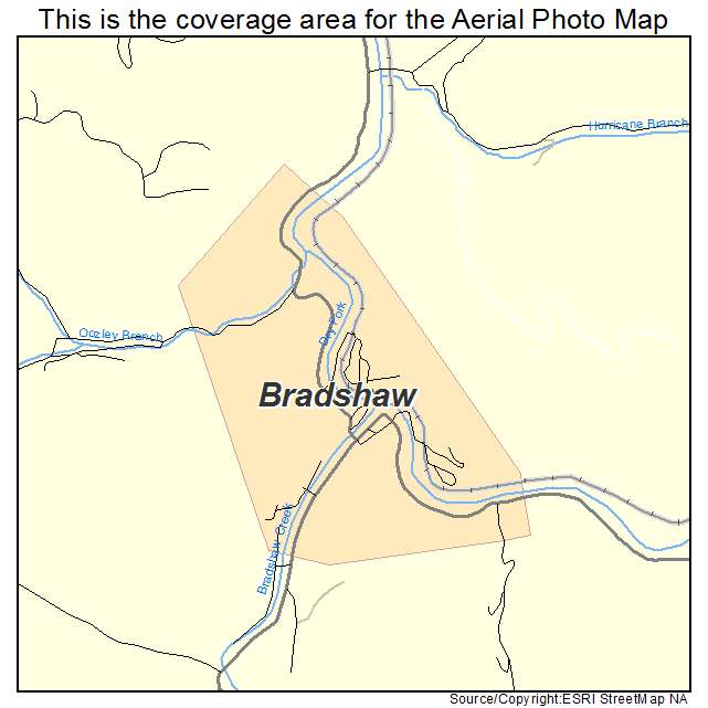 Bradshaw, WV location map 