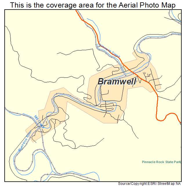 Bramwell, WV location map 