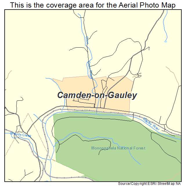 Camden on Gauley, WV location map 