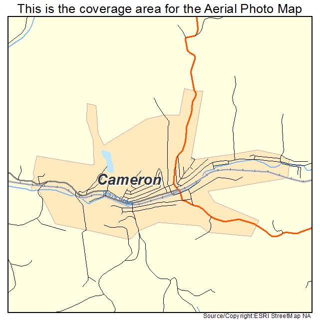 Cameron, WV location map 