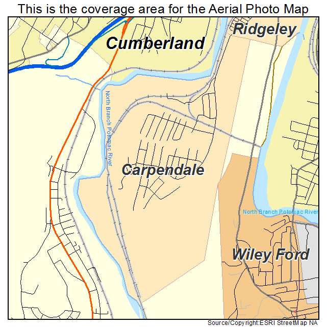 Carpendale, WV location map 